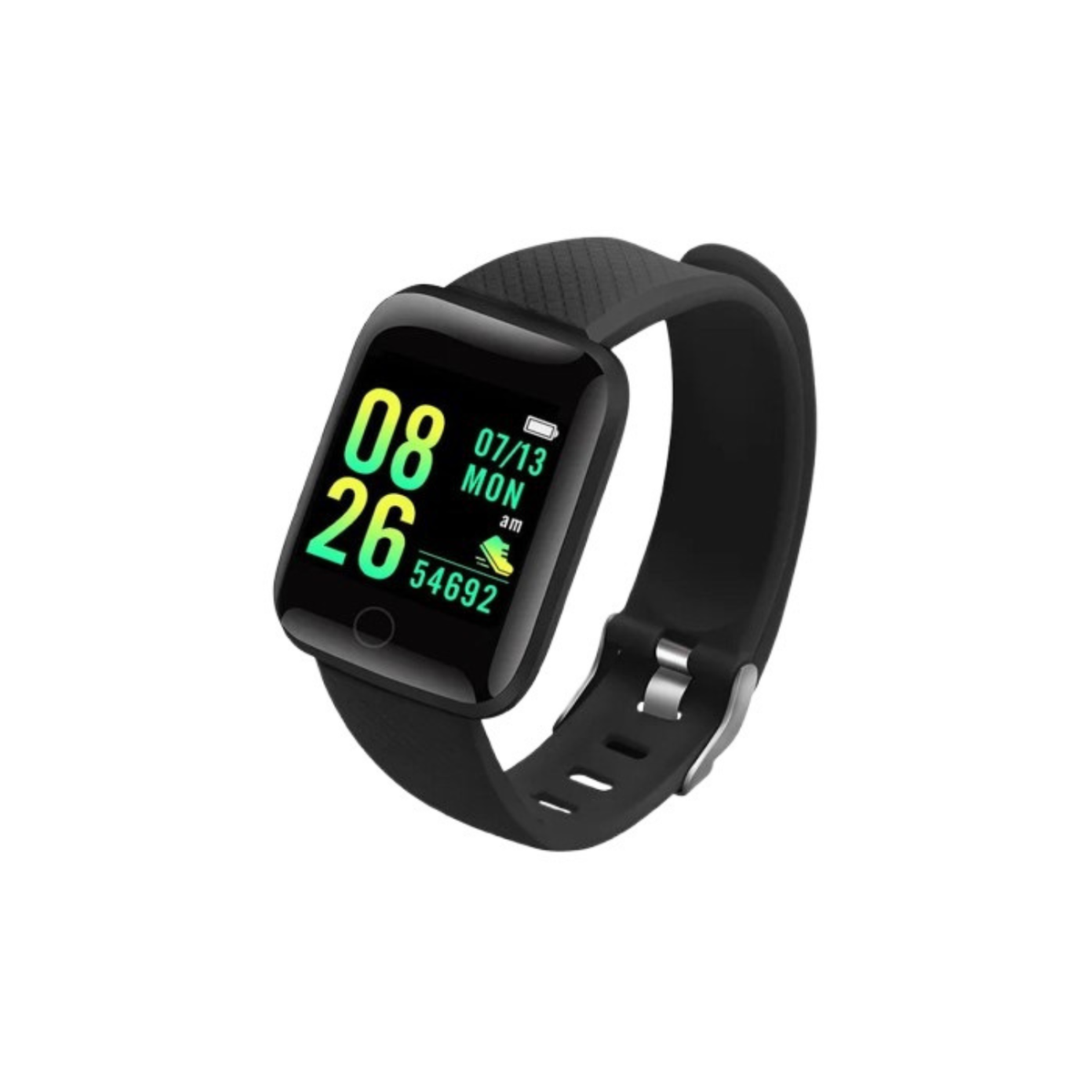 Smartband Titan Fit Connect preto com ecrã colorido contador de passos e monitor de fitness - Quantumix
