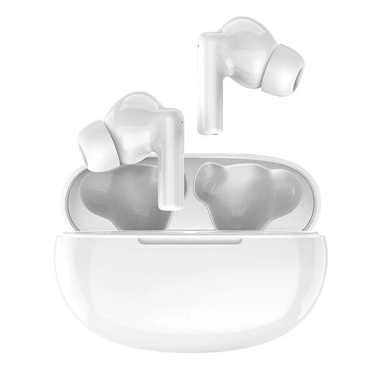 Earbuds TWS SilentPods ANC Elite brancos com cancelamento ativo de ruído e caixa de carregamento - Quantumix
