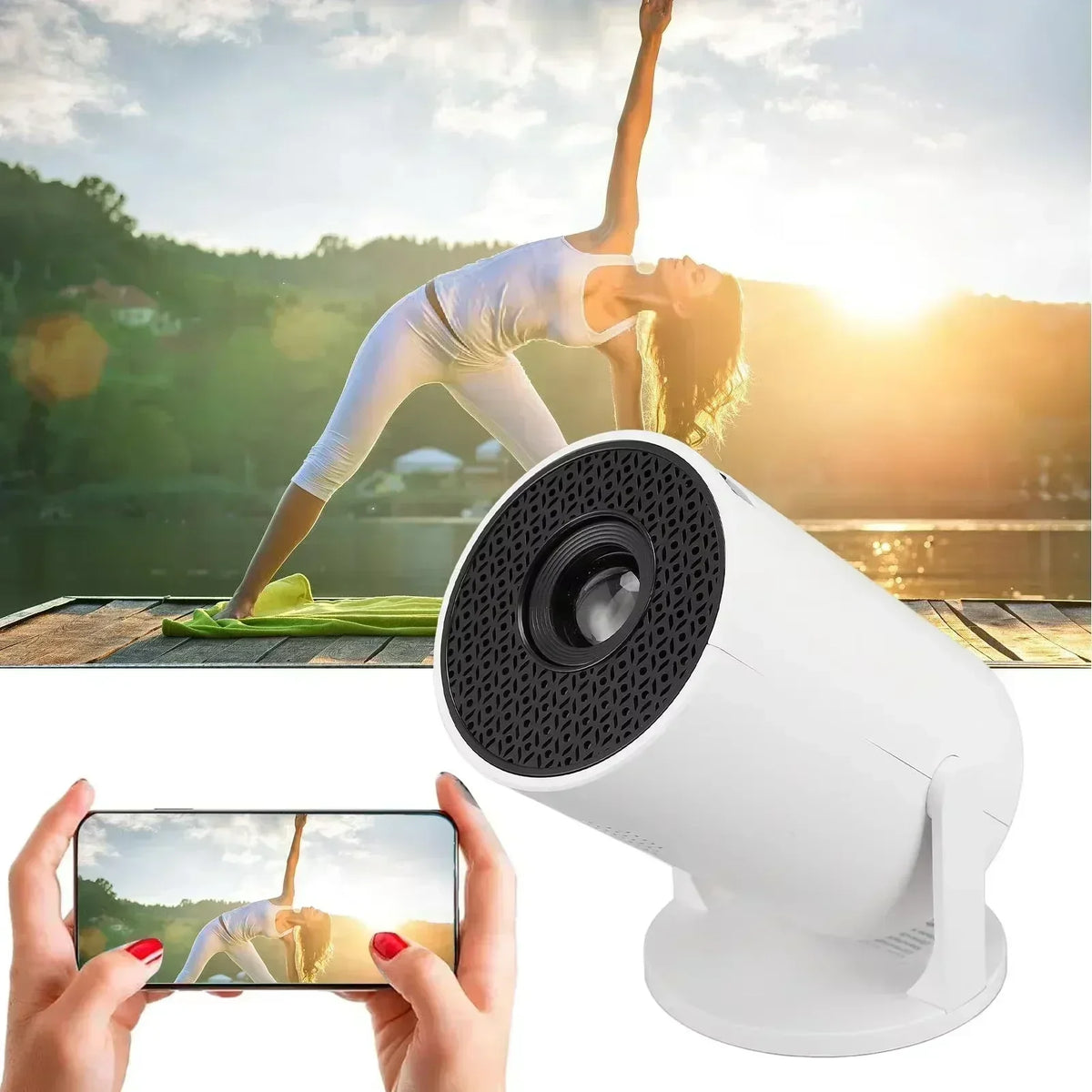 Mini Projetor 4K Full HD Portátil com WiFi e Bluetooth